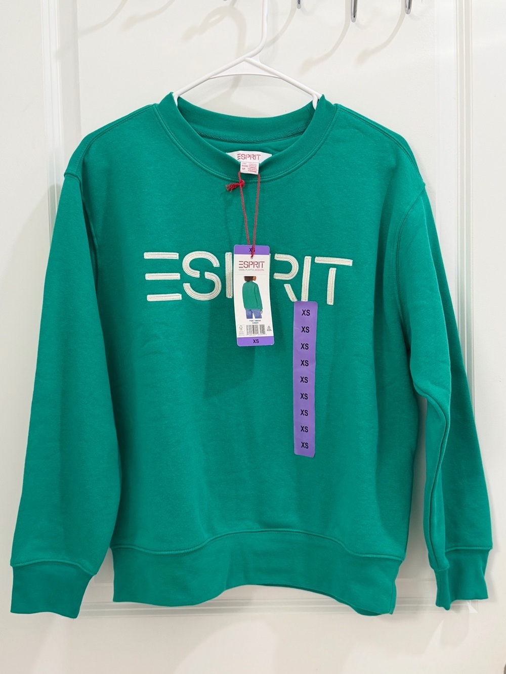 Esprit Emerald Green Crewneck Sweatshirt with Logo
